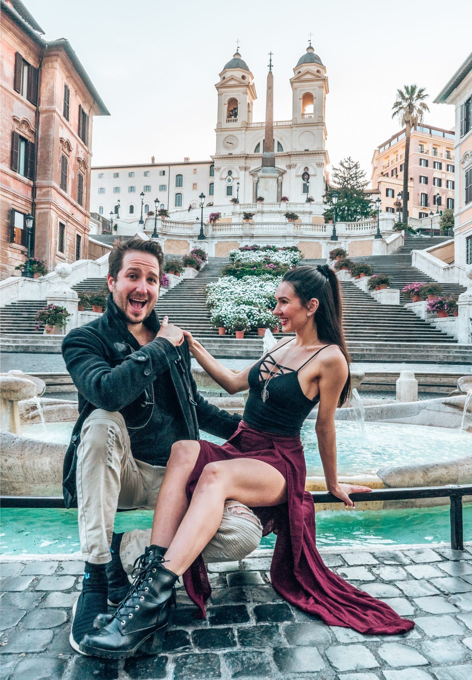 Spanish steps spring Rome